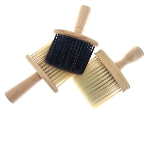 Soft Neck Duster Brushes Soft Comfortable Lightweight Touch Wood Handle Salon Cutting Hairdressier Barber Accessory Styling Tool