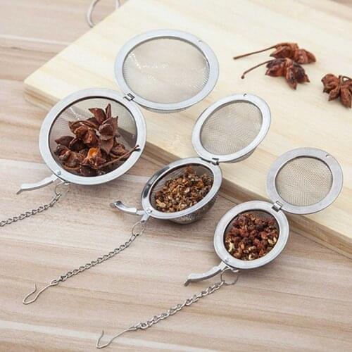 3 Sizes Stainless Steel Tea Infuser Sphere Locking Spice Tea Ball Strainer Mesh Infuser Tea Filter Strainers Kitchen Accessories