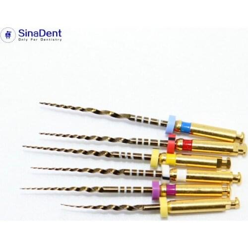 Denta Endodontics Rotary Files Gold Files SX-F3 21mm25mm Niti Gold Heat Activation Files for Engine Use Dental Accessories