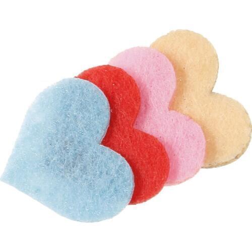 Yundfly 5pcs Fashion Sequin Love Heart Bow Flower for DIY Baby Girls Hair Accessories Kids Headband Holiday Gift