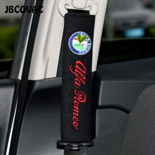 2pcs/lot Car Interior Accessories Protection Shoulder Seat Belt Cover Car Styling Case For Alfa Romeo Mito 159 147 156 Giulietta