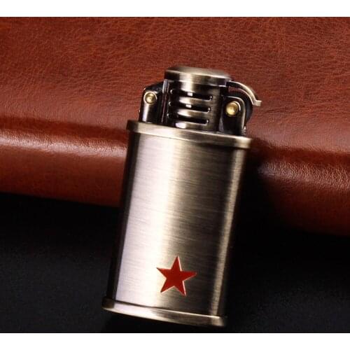 New Kerosene Torch Lighter Retro Grinding Wheel Creative Windproof Oil Lighters Smoking Accessories Gifts for Men Dropshipping