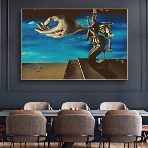 Salvador Dali Famous Art Canvas Painting Abstract Surrealism Poster and Print Wall Art for Living Room Home Decoration Cuadros