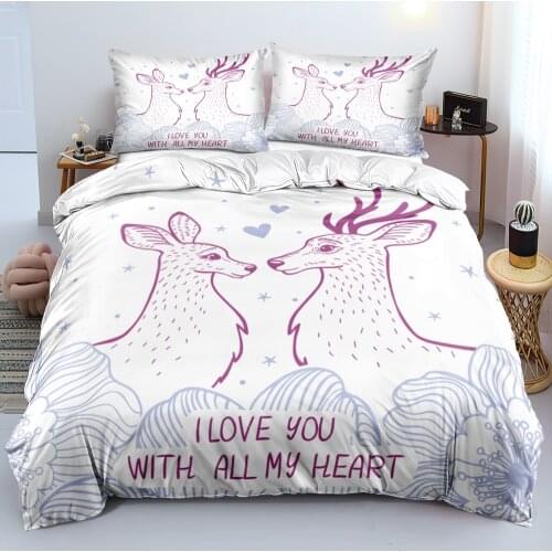 Animal Duvet Cover Set Alpaca Pattern Quilt/Comforter Covers and Pillowcases 3-Pic King Queen Full Size Bed Linens Bedding Sets