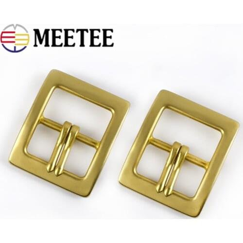 1pc 40mm Men Belt Buckle Snap Solid Brass Double Pin Buckles for Belts 37-38mm Waistband Head DIY Jeans Accessories YK132