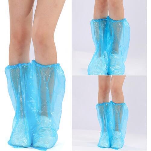 10 Pairs Waterproof Plastic Long Disposable Rain Shoes Covers Durable Rainproof Shoe Cover garden supplies