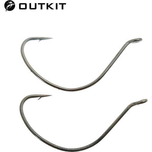 10pcs/lots Wide Gap Senko Worm Hook For Lure Wacky Rig And Neko Rig High Carbon Material Fishing Hooks Tackle Accessories