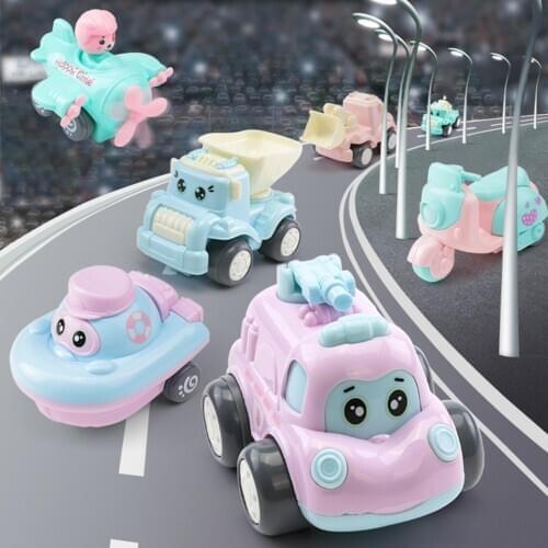 3/5/7Pcs Baby Mini Cartoon Construction Vehicle Pull Back Inertia Toy Car Set Pull Back Car Toys Mobile Vehicle Model Cars Toys