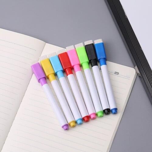 4Pcs/set Whiteboard Marker Color Erasable Pens with Magnetic Sponge Erasable Kids Color Painting Pen