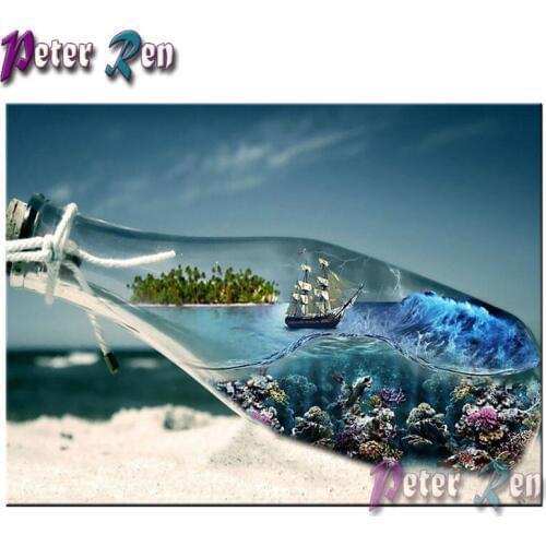 5d Diamond Painting Landscape in the bottle DIY diamond Embroidery Square/round Mosaic Picture Rhinestone Living room decoration