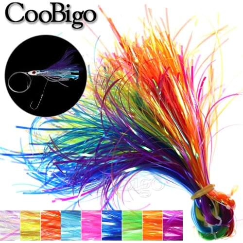 60pcs 2mm Hook Fishing Fly Flashabou Tinsel Streamers Lure BaitTying Material Flat Glittering Vivid Lifelike Portable Line Tool