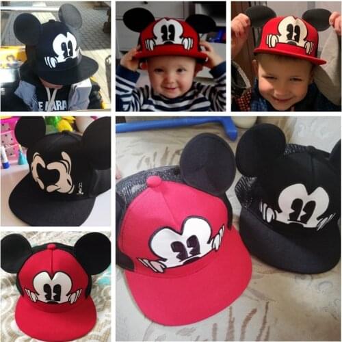 Anime New Cartoon Mickey Mouse Ears Kids Hat Baby Boys Girls Baseball Caps Children Snapback Spring Sun Hat Photography Props