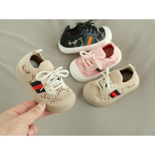 Kids Baby First Walkers Shoes 2021 Spring Infant Toddler Shoes Girls Boy Casual Mesh Shoes Soft Bottom Comfortable Non-slip Shoe