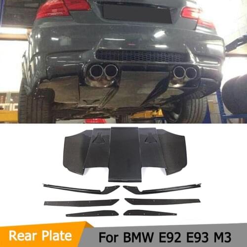 Rear Bumper Diffuser Lip Spoiler for BMW E92 Coupe E93 Convertible M3 2008 - 2013 Carbon Fiber Car Rear Bumper Diffuser Lip Chin