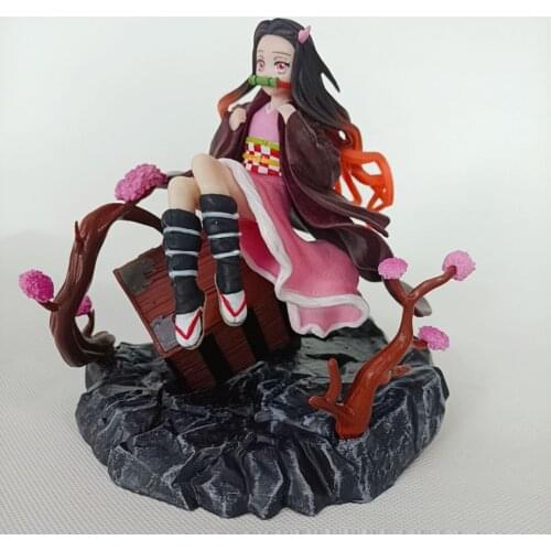 Anime Demon Slayer Kimetsu no Yaiba Nezuko Kamado PVC Action Figure Anime Figure Model Toys Collection Doll Gift