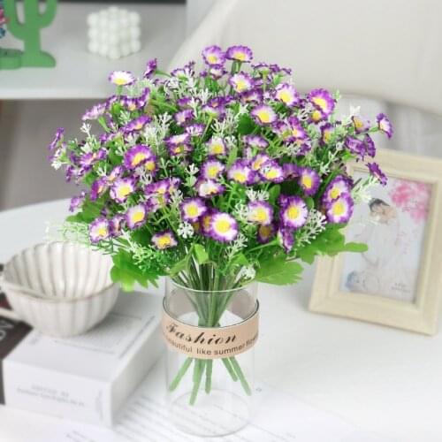 Artificial Flowers Small Daisy Gerbera Daisy Branch Family Garden Bedroom Decoration DIY Party Wedding Holiday Supplies Bouquet