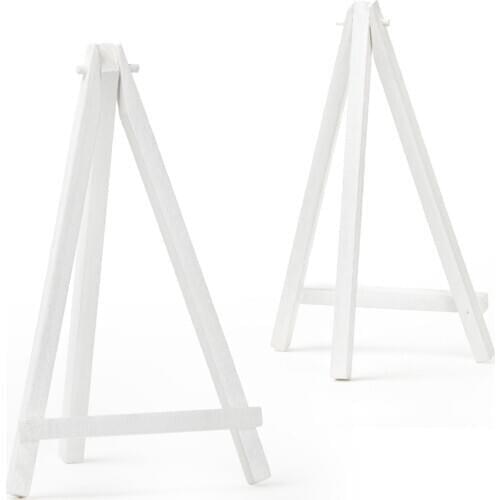 JX-LCLYL 10Pcs Plastic Artist Easel Wedding Table Number Place Name Card Display Holder