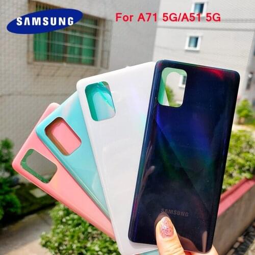 Original Samsung Back Cover A71 A51 5G Plastic Battery Hosing Replacement Repair Part Protection Rear Door Case For SM-A7160