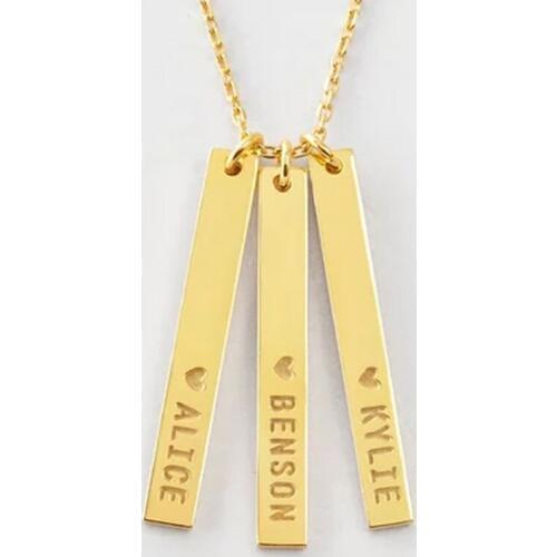 Ufine Personalized name heart fashion Strip pendant Necklace cooper high quality pendant necklace N2068
