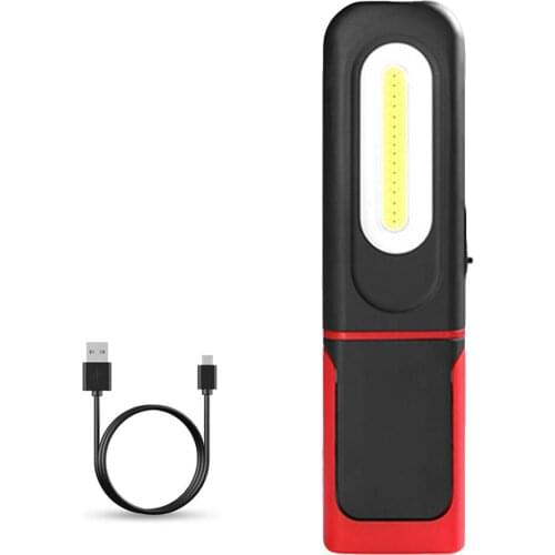 Rechargeable COB Work Light Portable 360° Rotation Led Flashlight With Magnetic Base Led Work Lamp For Car Repair Garag Camping