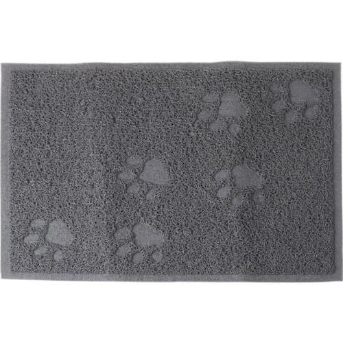 Rectangular Durable Cat Litter Mat Cute Cat Paw Print Easy Clean Soft Cotton Traps Messes Kitten Trapper Rug Litter Box