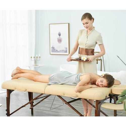 Foldable massage bed home portable massage therapy bed moxibustion tattoo beauty bed portable
