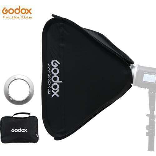 Godox 80 x 80cm 31.5"x 31.5" Folding Portable Bowens Mount Softbox Studio Strobe Flash Photo Reflective Softbox Diffuser