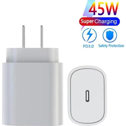 45W Type-c Fast Charger For Charging For EU and US plug For iphone 12 pro Max PD Charger For Xiaomi Huawei Samsung