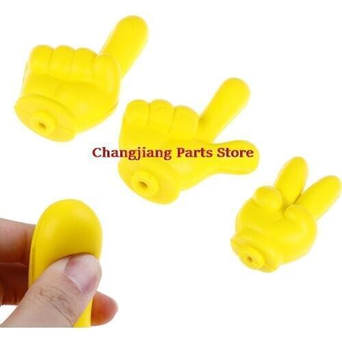 Hot sale 10cm Cute Yellow Finger Car Antenna Topper Eva Decorative Car Topper Balls