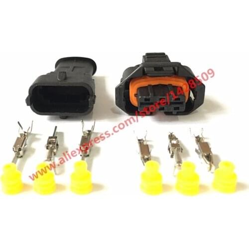 20 Sets 3 Pin 1 928 403 968 1928403968 Female Male 3.5mm Auto Sensor Connector Diesel Injection Pump Use For Bosch
