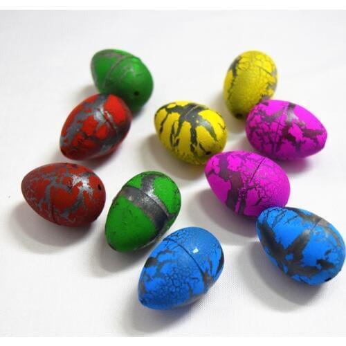 1box/60pcs Children Alpinia Oxyphylla Trumpet Colour Crack Dinosaur Egg Expand Toys Hatch Egg Resurrection Egg Toys