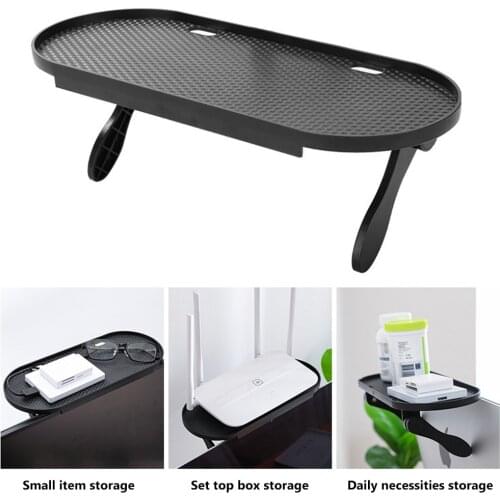 1pc Multi-functional Storage Rack TV Computer LCD Display Rack Screen Storage Bracket Screen Top Shelf Adjustable Rack Holder