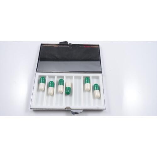 100PCS Stainless Steel Pill Boxes Blank Rectangle Metal Pill Container 7 Grids Mini Portable Travel Case-- Free Shipping