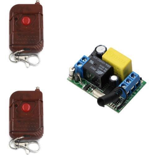 315Mhz 433Mhz AC 220V AC 10A 1 Channel Wireless Remote Control Switch Receiver & 2*Peach Transmitter For Windows & Lamps