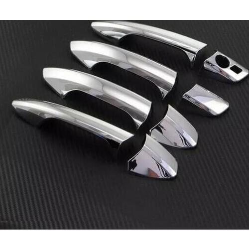 4pcs Chrome ABS Exterior Door Handles Cover Molding Trim Sequined Decoration For 2014 2015 Benz GLA X156 Car Styling Covers