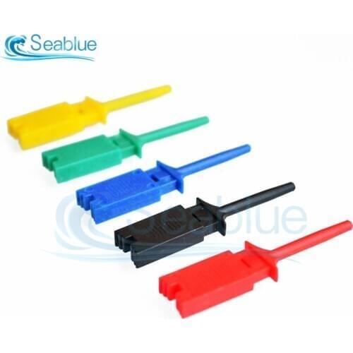 5Pcs/set Test Hooks Clips for Logic Analyzers Logic Test Clip Red Black Yellow Green Blue Flattening Test Flat Hook Connection