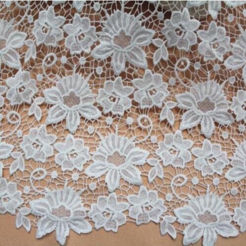 /5yards/lot New Arrival African Lace Fabrics 2017 High Quality Cord Guipure Lace Fabric Women Nigerian Water Soluble Lace Fabric