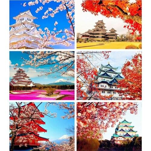 5D DIY Diamond Painting Kit Landscape Embroidery Cross Stitch Tower Crystal Mosaic Picture Of Rhinestone Home Decor