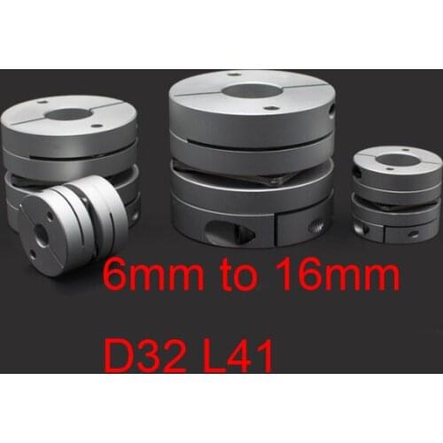 6mm to 16mm D32 L41 Flexible Double diaphragm coupling shaft Disc coupler aluminium membrane Laminated Servo motor screw rod