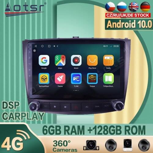 For Lexus IS250 IS300 2006 - 2012 Android Car radio Player GPS Navigation 360 camera Auto Stereo Multimedia Video carplay 4G SIM