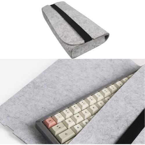 Large Capacity Portable Storage Organizer Felt Practical Elastic Band Durable Pouch Dust Proof Mechanical Keyboard Bag New