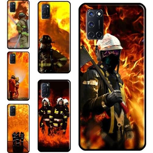 Fire Fighting Hero Case For OPPO A91 A93 A83 A15 A31 A53 A9 A5 2020 F5 Find X3 Pro A52 A72 A3S A5S Cover Capa