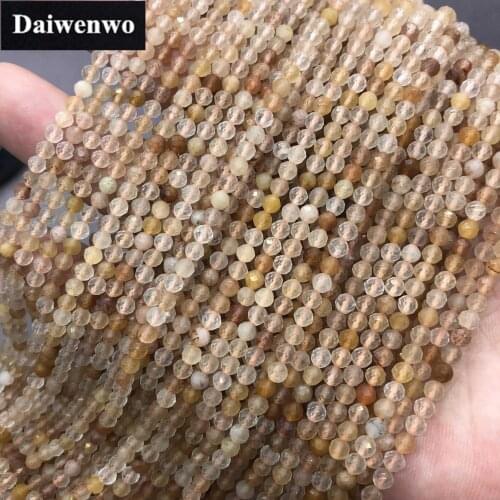 Colorful Moonstone Small Bead Natural Stone Faceted Cut Shining