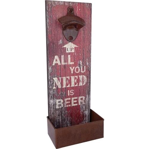 Wood bottle opener for bars and home wall decor Nautical antique imitation color