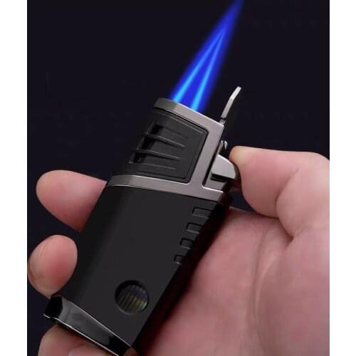 Honest Gas Lighter BC-Tiejia Double Windproof Blue Flame Press Ignition Outside Tool Men Gift With Original Box