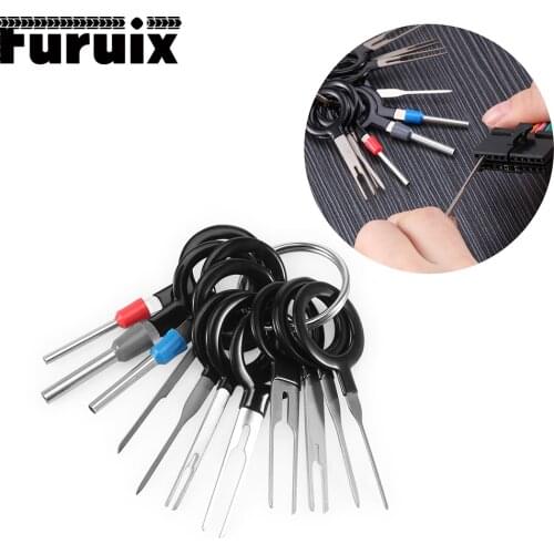 FURUIX tools 11*Terminal Removal Tool Car Electrical Wiring Crimp Connector Pin Extractor Kit