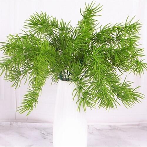 Artificial Green Pine Needles Plant Simulation Plastic Flower Blanket For Wedding Fake Fern Grass Hanging Plants Home Decor