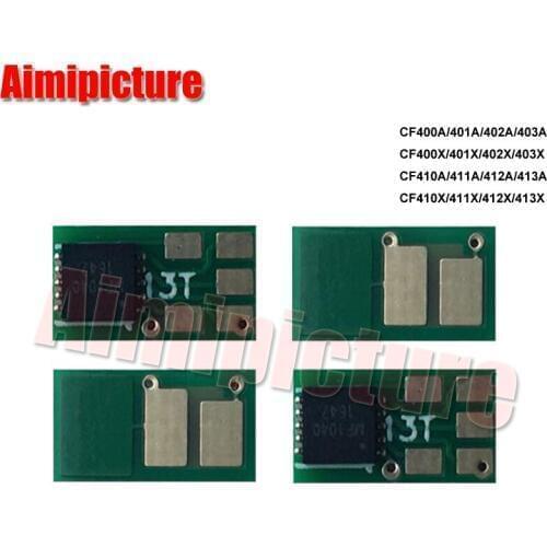 201X CF400X 401X 402X 403X toner chip For hp Color LaserJet Pro M252dw M252n MFP M277dw M277n toner cartridge chip 4pcs/lot