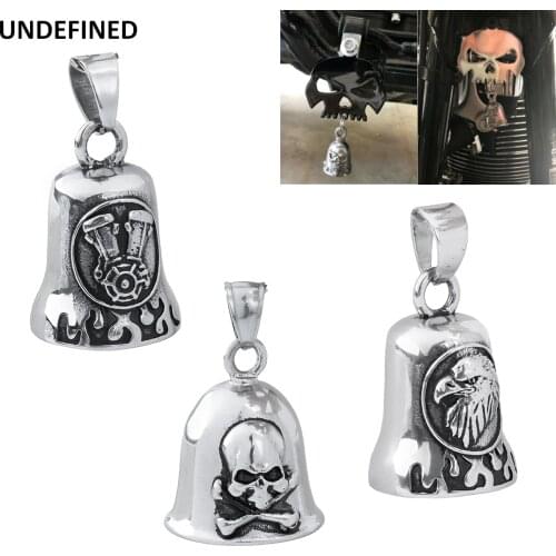 Motorcycle Bell Engine Bell Pendant Skull Eagle Stainlesss Steel Cool Bike Universal for Harley Honda Suzuki Yamaha Bobber Dyna