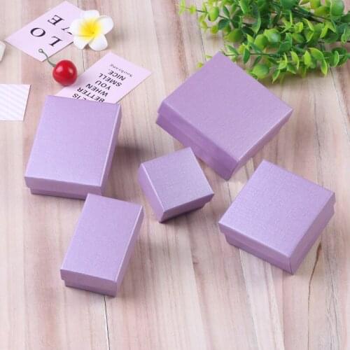 24pcs Purple Lenny Pattern Jewelry Box Bracelet Box Necklace Jewelry Box Wholesale Custom Logo Custom Gift Box Rings Box Packing